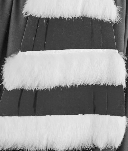 Epitoge noire 3 rangs angora